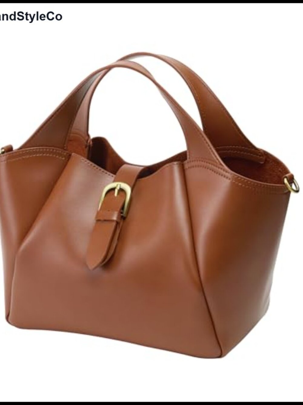 Vegan Leather Trapezoid Tote Bag Pleated Convertible Shoulder Handbag